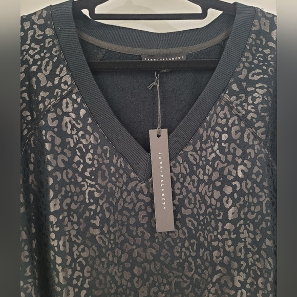 NWT- Jane And Delancey Black Leopard Print Sweater Dress-Large - Picture 3 of 4